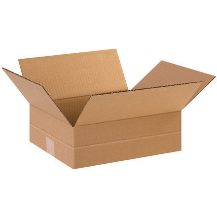 Aviditi.. MD12104 Corrugated Multi-Depth Corrugated Box, 12" Length x 10" Width x 4" Height, Kraft (Bundle of 25)