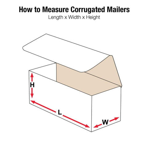 Aviditi M732 Corrugated Mailers, 7" x 3" x 2", Oyster White (Pack of 50)