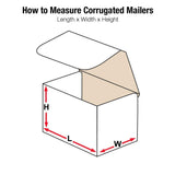 Aviditi M763 Corrugated Mailer, 7" Length x 6" Width x 3" Height, Oyster White (Bundle of 50)