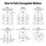 Aviditi M763 Corrugated Mailer, 7" Length x 6" Width x 3" Height, Oyster White (Bundle of 50)