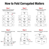 Aviditi M852 Corrugated Mailer, 8" Length x 5" Width x 2" Height, Oyster White (Bundle of 50)
