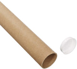 Aviditi P2048K Mailing Tubes with Caps, 2" x 48", Kraft (Pack of 50)