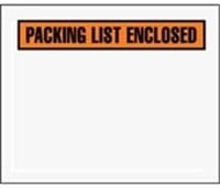 The Packaging Wholesalers 4 1/2 x 5 1/2" Panel Face Packing List Envelope, 1000/Case (ENVPQ12)