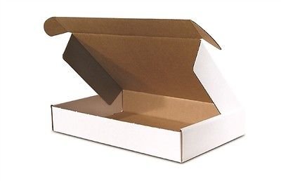 100 - 11 1/8 x 8 3/4 x 4 White - Deluxe - Front Lock Protective Mailer Boxes