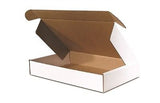 100 - 9 x 6 1/4 x 4 White - Deluxe - Front Lock Protective Mailer Boxes