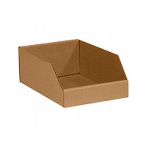 Box Packaging Corrugated Open Top Bin/Box, Kraft, - Case of 50