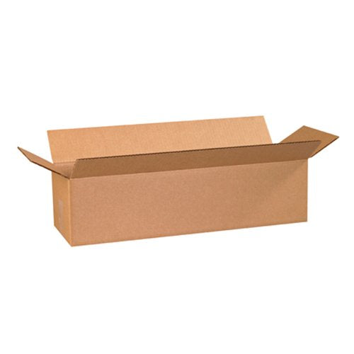 Aviditi 2486 Long Corrugated Cardboard Box 24" L x 8" W x 6" H, Kraft, for Shipping, Packing and Moving (Pack of 25)