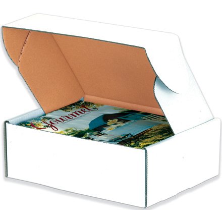 Aviditi MFL962 Corrugated Deluxe Literature Mailer, 9" Length x 6-1/4" Width x 2" Height, Oyster White (Bundle of 50)