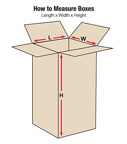 Aviditi 4440100PK Tall Corrugated Boxes, 4" L x 4" W x 40" H, Kraft (Pack of 100)