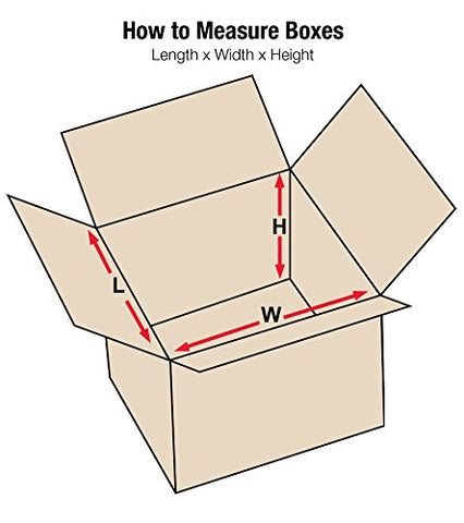 Aviditi 131313 Corrugated Box, 13" Length x 13" Width x 13" Height