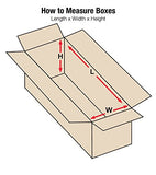 Aviditi 1265100PK Long Corrugated Boxes, 12" L x 6" W x 5" H, Kraft (Pack of 100)