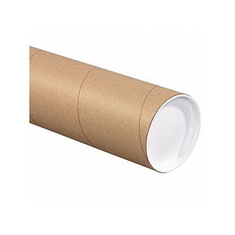 Box Packaging Mailing tube with Cap, Kraft, 2" x 72" - Case of 50