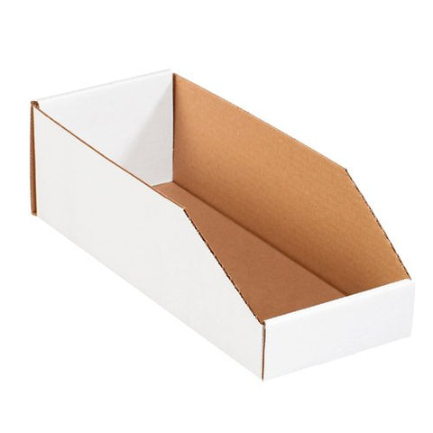 Aviditi BINMT615 Corrugated Open Top Bin Box, 15" Length x 6" Width x 4-1/2" Height, Oyster White (Case of 50)
