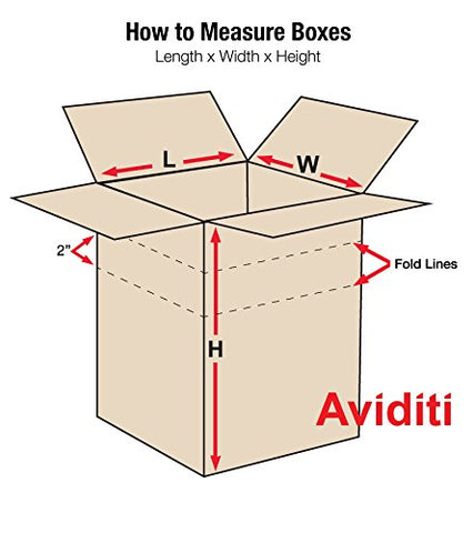 Aviditi MD181212 Multi-Depth Corrugated Box, 18" Length x 12" Width x 12" Height, Kraft (Bundle of 25)