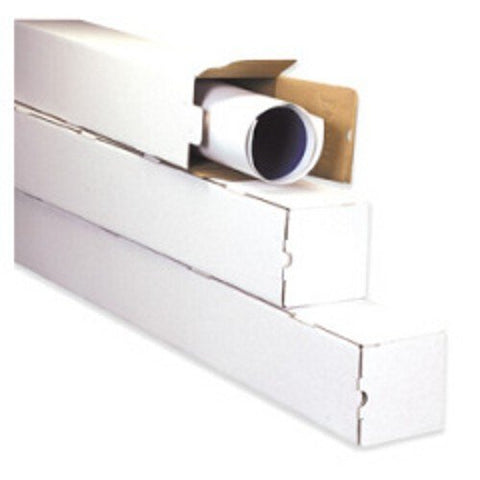 5" x 5" x 25" White Square Shipping Mailer Mailing Storage Boxes Tubes 50 Pc