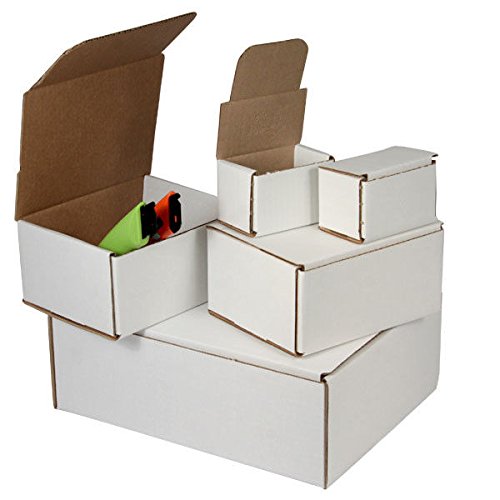 100 - 8 x 6 x 4 White Corrugated Shipping Mailer Packing Box Boxes