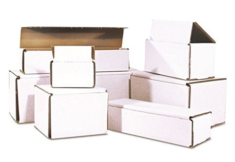 100 - 10 x 4 x 3 White Corrugated Shipping Mailer Packing Box Boxes