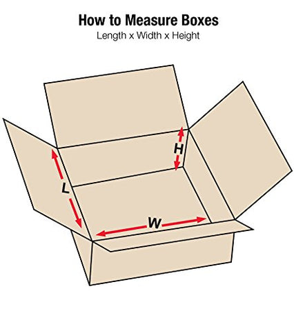 Aviditi 15124 Flat Corrugated Cardboard Box 15" L x 12" W x 4" H, Kraft, for Shipping, Packing and Moving (Pack of 25)