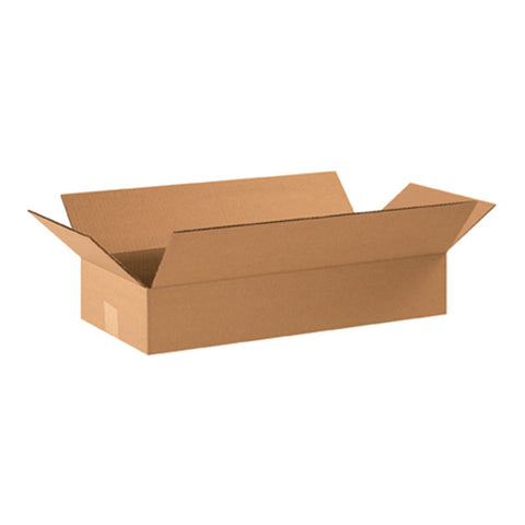 Aviditi 22104 Flat Corrugated Box, 22" Length x 10" Width x 4" Height, Kraft (Bundle of 25)