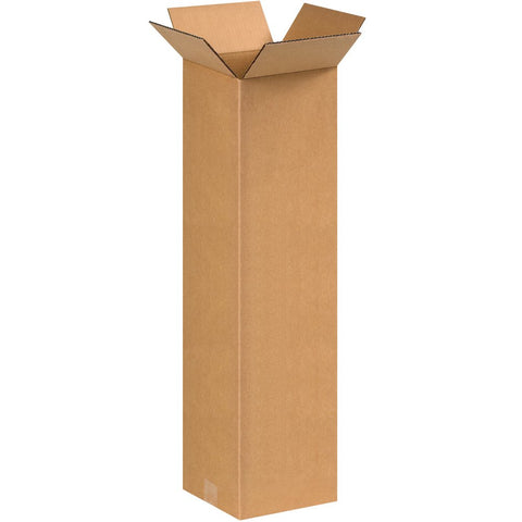 Aviditi 8830 Single-Wall Tall Corrugated Box, 8" Length x 8" Width x 30" Height, Kraft (Bundle of 25)