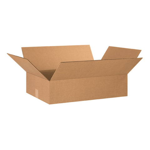 Aviditi 24166 Flat Corrugated Box, 24" Length x 16" Width x 6" Height, Kraft (Bundle of 20)