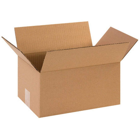 Aviditi 1286 Corrugated Box, 12" Length x 8" Width x 6" Height, Kraft (Bundle of 25)