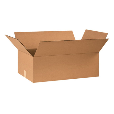 Aviditi 24148 Flat Corrugated Box, 24" Length x 14" Width x 8" Height, Kraft (Bundle of 20)