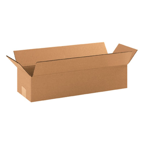 Aviditi 1864 Long Corrugated Box, 18" Length x 6" Width x 4" Height, Kraft (Bundle of 25)