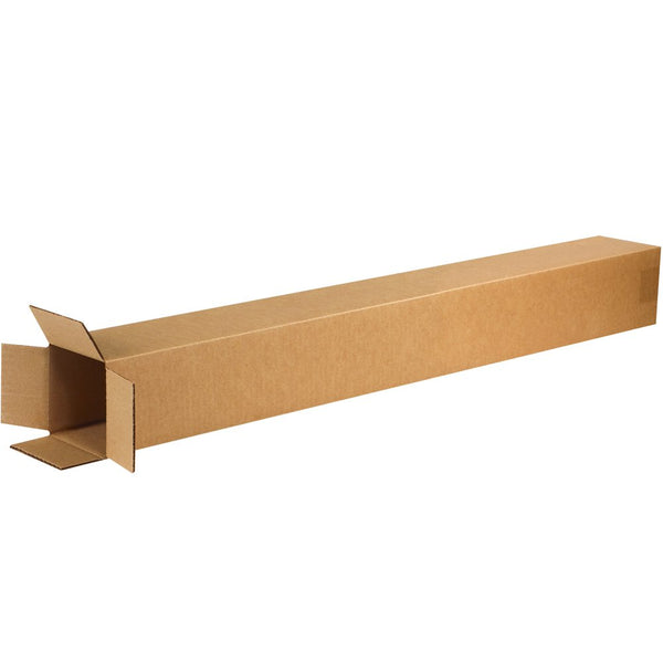 Aviditi 4440 Tall Corrugated Cardboard Box 4" L x 4" W x 40" H, Kraft, for Shipping, Packing and Moving (Pack of 25)