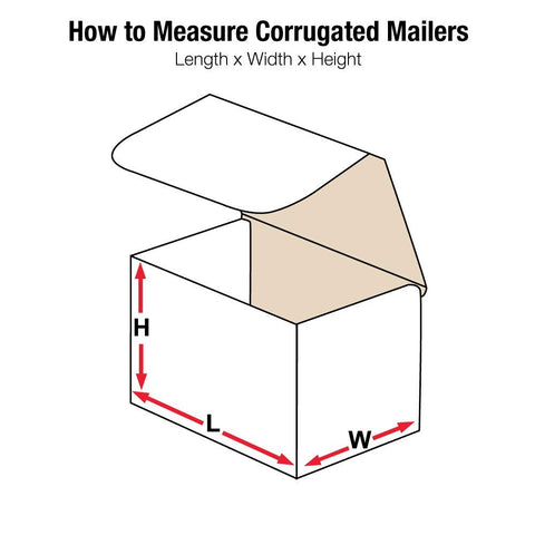 Aviditi 38378 M643 Corrugated Mailer, 6" Length x 4" Width x 3" Height, Oyster White (Bundle of 50)