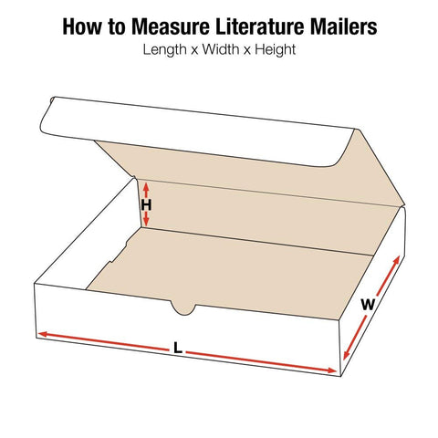 Aviditi ML1482 Corrugated Literature Mailer, 14-1/8" Length x 8-3/4" Width x 2" Height, Oyster White (Bundle of 50)