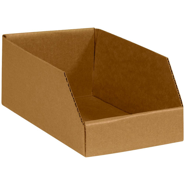 Aviditi BINMT612K Open Top Bin Boxes, 6" x 12" x 4-1/2", Kraft (Pack of 50)