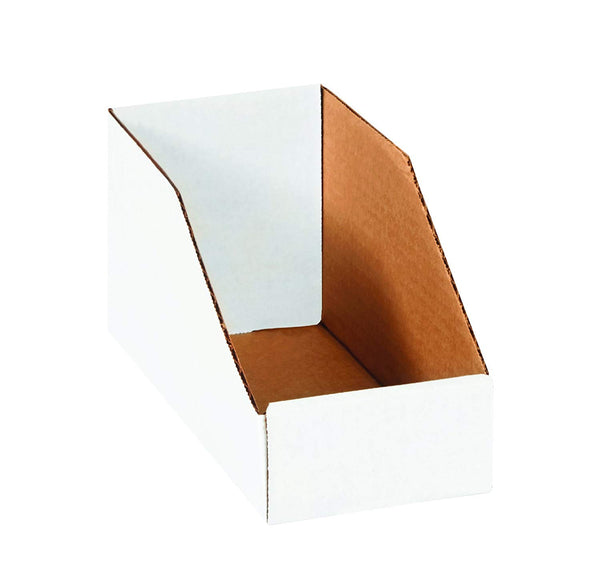 Aviditi BINBIN49 Corrugated Open Top Bin Box, 9" Length x 4" Width x 4-1/2" Height, Oyster White (Case of 50)