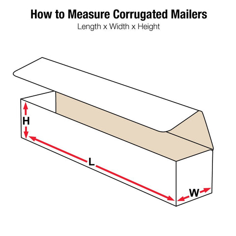 Aviditi MLR84 Crush Proof Corrugated Mailer, 17-1/2" Length x 3-1/2" Width x 3-1/2" Height, Oyster White (Bundle of 50)