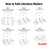 Aviditi M1294 Corrugated Literature Mailer, 12-1/8" Length x 9-1/4" Width x 4" Height, Oyster White (Bundle of 50)