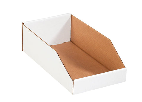 Aviditi BINMT824 Corrugated Open Top Bin Box, 24" Length x 8" Width x 4-1/2" Height, Oyster White (Case of 50)