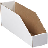 Aviditi BINEB123 Corrugated Open Top Bin Box, 12" Length x 3" Width x 4-1/2" Height, Oyster White (Case of 50)