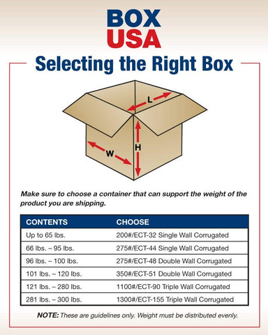 BOX USA B1488 Corrugated Boxes, 14"L x 8"W x 8"H, Kraft (Pack of 25)