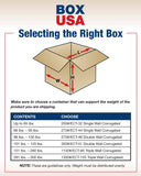 BOX USA B20123 Flat Corrugated Boxes, 20" x 12" x 3", Kraft (Pack of 25)