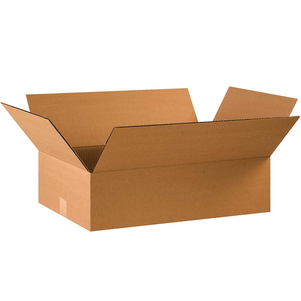 BOX USA B22126 Flat Corrugated Boxes, 22" x 12" x 6", Kraft (Pack of 25)