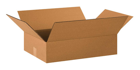 Aviditi 20144 Corrugated Box, 20" Length x 14" Width x 4" Height, Kraft (Bundle of 25)