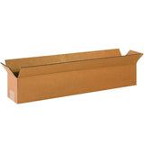 Aviditi 2444100PK Long Corrugated Boxes, 24" L x 4" W x 4" H, Kraft (Pack of 100)