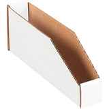 Aviditi BINMT212 Corrugated Open Top Bin Box, 12" Length x 2" Width x 4-1/2" Height, Oyster White (Case of 50)