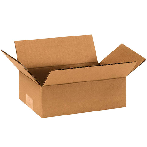 Aviditi 963100PK Flat Corrugated Boxes, 9" L x 6" W x 3" H, Kraft (Pack of 100)