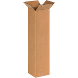 Aviditi 6624100PK Tall Corrugated Boxes, 6" L x 6" W x 24" H, Kraft (Pack of 100)
