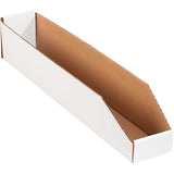 Aviditi BINMT424 Corrugated Open Top Bin Box, 24" Length x 4" Width x 4-1/2" Height, Oyster White (Bundle of 50)