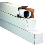 Aviditi M3348 Corrugated Square Mailing Tube, 48" Length x 3" Width x 3" Height, Oyster White (Bundle of 25)