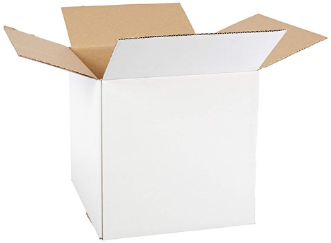 Aviditi 121212W Corrugated Box, 12" Length x 12" Width x 12" Height, White (Bundle of 25)