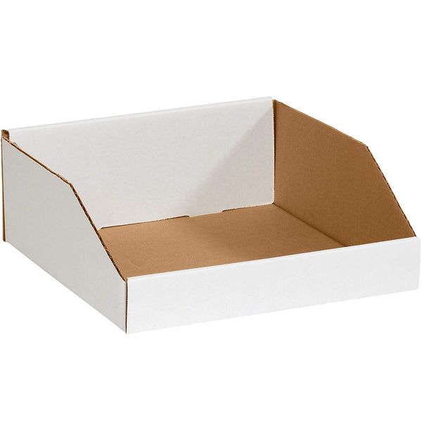 Aviditi BINMT121214 Corrugated Open Top Bin Box, 12" Length x 12" Width x 4-1/2" Height, Oyster White (Case of 50)