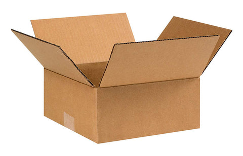 Aviditi 994 Flat Corrugated Box, 9" Length x 9" Width x 4" Height, Kraft (Bundle of 25)